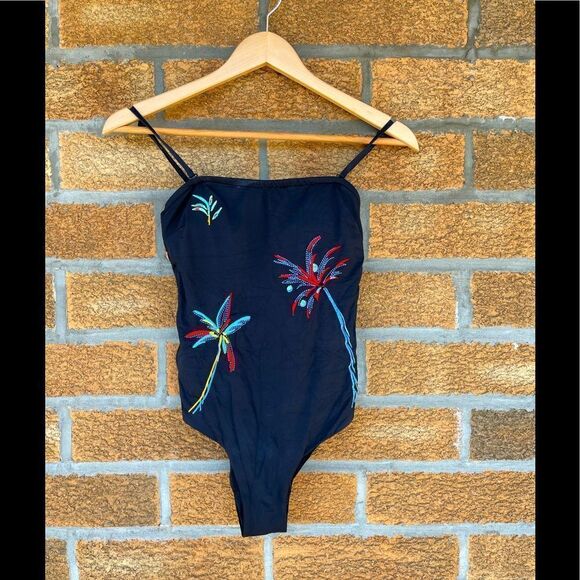 Onia Estelle One Piece Swimsuit, Black Multi, - Picture 1 of 7